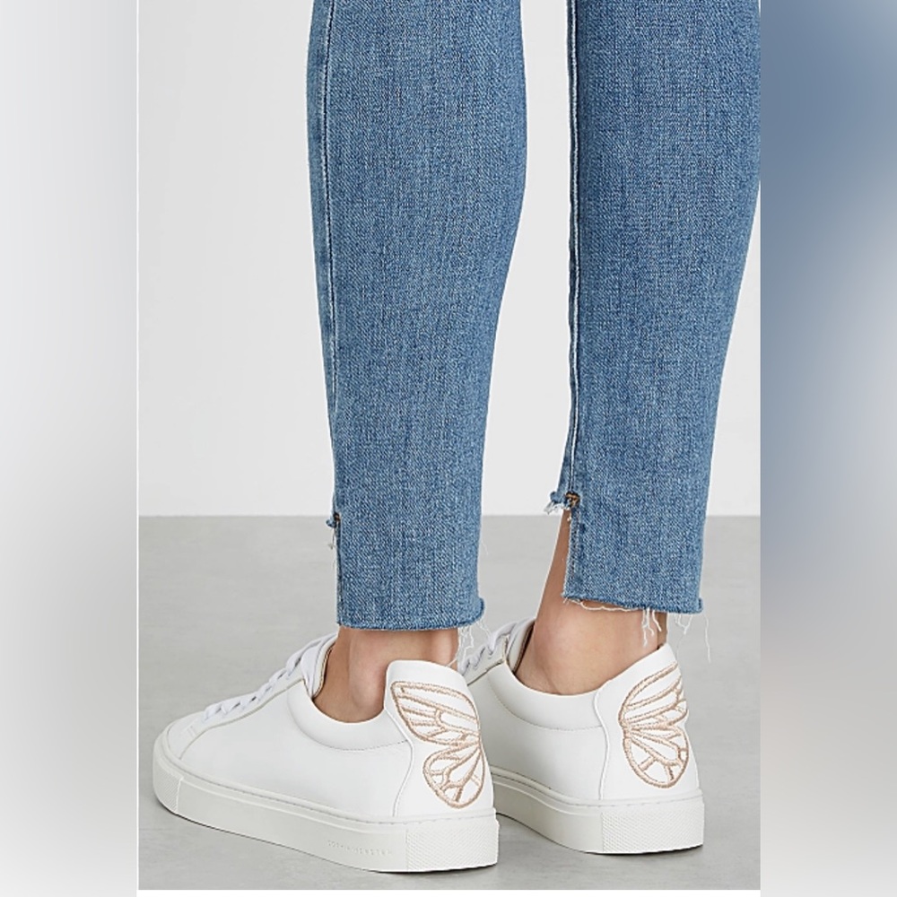 Sophia Webster bibi butterfly low top white sneakers size 39.5